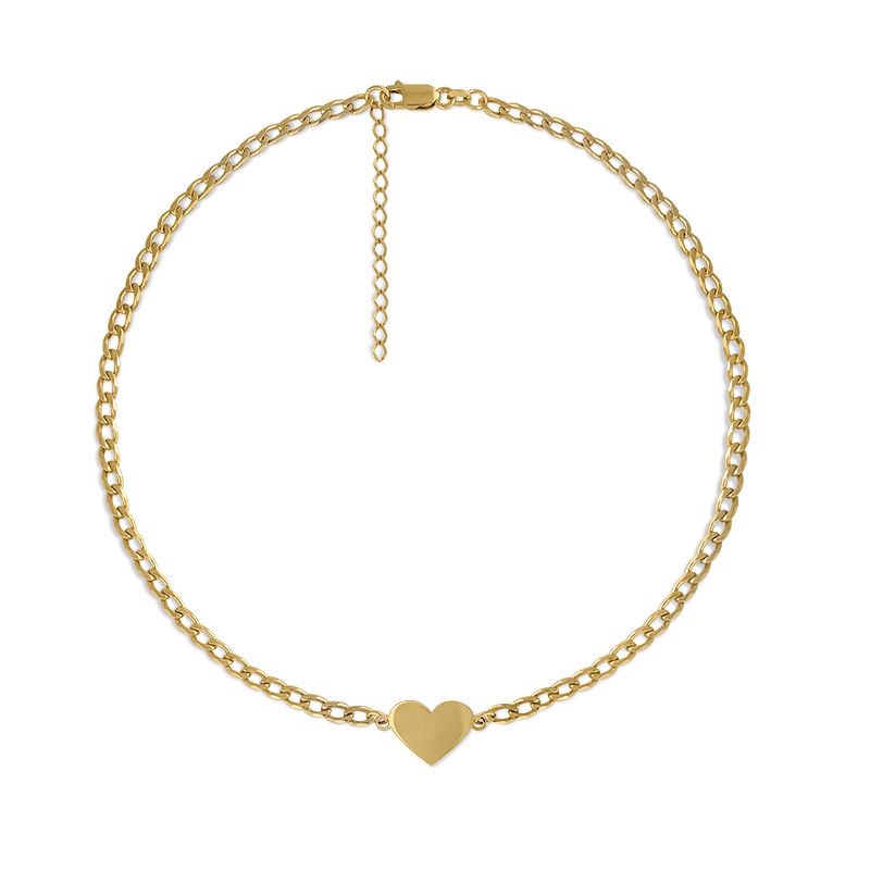 Collar Heart Chain Oro | Joyería Online | Oui Petit