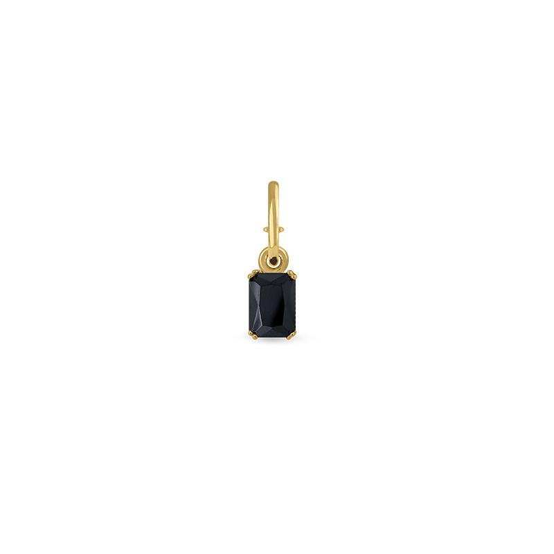 Pendiente Mini Octagon Black Oro | Joyería Online | Oui Petit