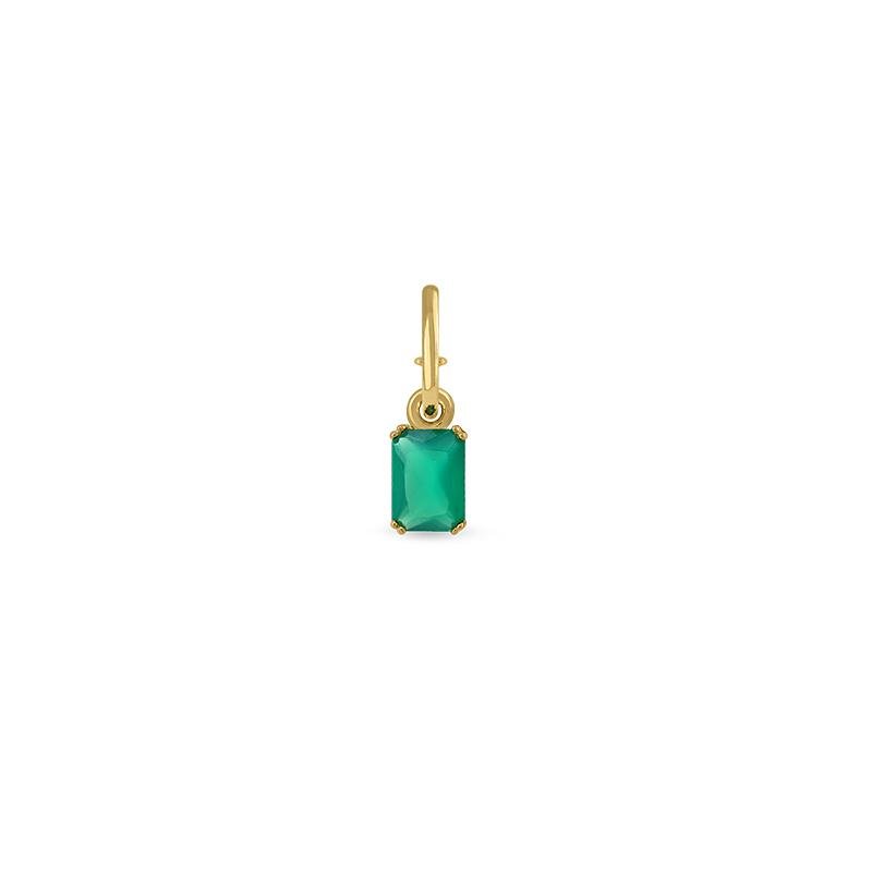 Pendiente Mini Octagon Jade Oro | Joyería Online | Oui Petit